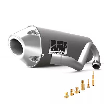 HMF Honda TRX 450R MX Full Exhaust Gun Metal Ellip W/Euro + Jets (04-05) • $690.90