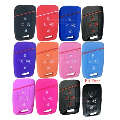 $4.96 • Buy Fit VW Taos Atlas Jetta Tiguan 4 Button Smart Remote Key Fob Silicone Case Cover