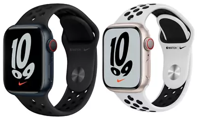 Apple Watch Series 7 45mm (GPS + Cellular) Nike Edition Aluminum Case - • $229.99