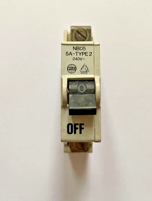 £4.95 • Buy Wylex Nb05 5a 5amp Type 2 Single Pole Sp 1p Mcb Fuse Switch 
