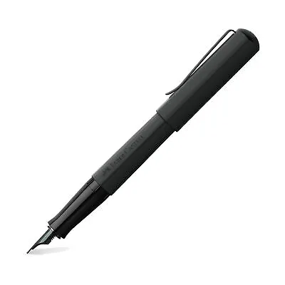 Faber-Castell Hexo Fountain Pen In Matte Black - Medium Point - NEW In Box • $49.95