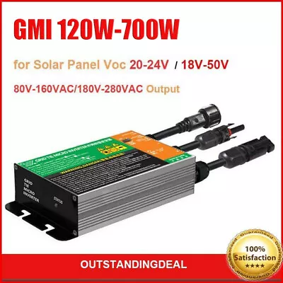 GMI 120W-700W MPPT Solar Micro Inverter Microinverter PV Grid Tie Inverter Os67 • $48.85