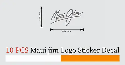 10PCS Vinyl Transfer Sticker 1cm Decal Maui Jim Logo For Glasses/lens Decoration • $12.99