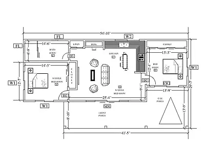 Custom Granny's Tiny House Home Building 2 Bedroom 1 Bathroom Plans & CAD File • £28.94