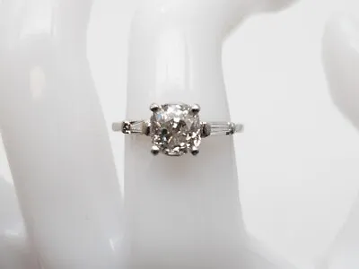 Antique 1920s $15000 2.34ct Old Mine Cut Si1 K Diamond Platinum Wedding Ring • $5550