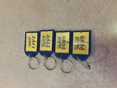 Lot Of 4 Lockheed Missiles And Space Co 3D Key Chains Slow Down And Live • $12.99