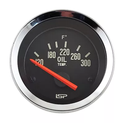 Vw Isp Rally Series Black Face 300° Oil Temp Dash Gauge 2-1/16  Bug Bus Ghia • $65