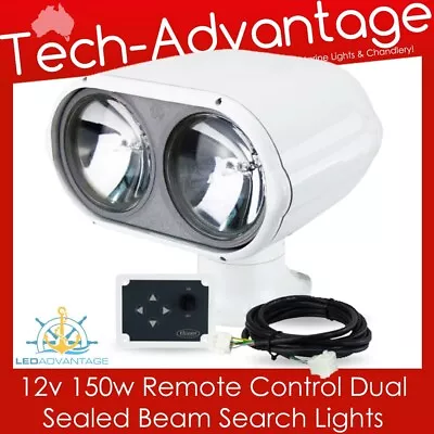 12v Waterproof DUAL Beam 150W Remote Controlled Boat Marine Yacht Search Light • $370.73