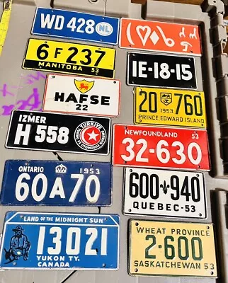 Lot Of 12 Canadian 1953 General Mills Wheaties Miniature License Plates For Bike • $49.94