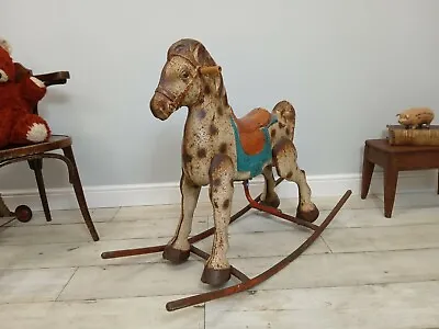 Mobo Metal Rocking Horse Toy Children's Spanish 1940s Original Postage Available • $1120.10