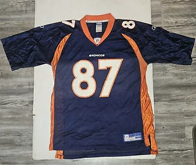 Reebok Denver Broncos Ed McCaffrey #87 Vintage NFL Football Jersey Size L • $34