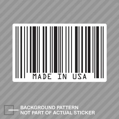 Made In USA Barcode Sticker Decal Vinyl Jdm Haters Upc America • $4.99