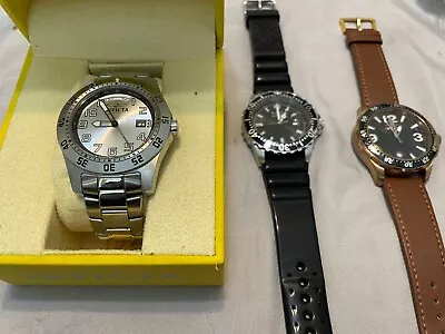 Lot Of Three Pre-owned Invicta Watches In Excellent Condition With Little Use • $95