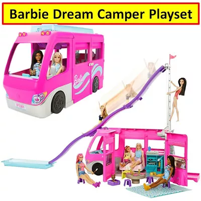 Barbie Dreamcamper Girls Playset Barbie RV Camper Van Car Vehicle Birthday Gift • $129.99