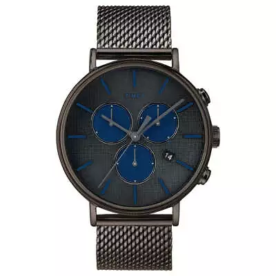 Timex Men's Watch Fairfield Supernova Chrono Gray Dial Mesh Bracelet TW2R98000VQ • $48.98