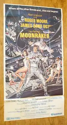 MOONRAKER James Bond 007 Original US 3sh 3 Sheet Movie Poster '79 • $350