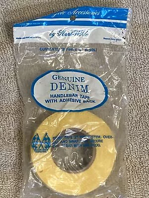 Hunt-Wilde Bicycle Handlebar Tape Denim Schwinn Bike Yellow Vintage NOS [cac] • $12