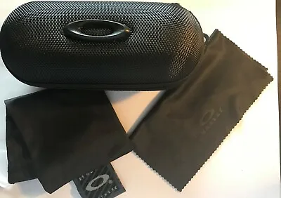  Oakley Sunglasses/Eyeglasses Hard Zipper Case W/ Cleaning Cloth And Dust Bag • $10.69