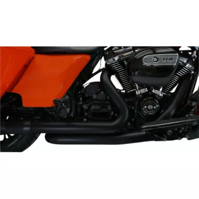 Khrome Werks Black 2 Into 2 Header System Exhaust Pipes Harley Touring 17+ M8 • $789.95