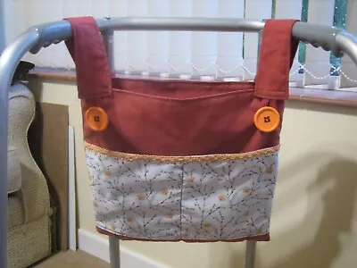 Bag For Walking Frame/zimmer Frame 4 Pocket - Rust/robins • £11.50