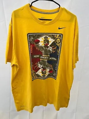 Manny Pacquiao Nike Tee Boxing Filipino Size XXL T-shirt Yellow • $30