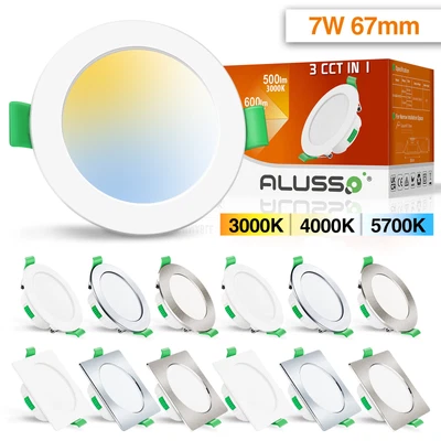 £223.99 • Buy 7W LED Recessed Ceiling Spot Light Ultra Slim Flat Panel Downlight 67mm Dimmable