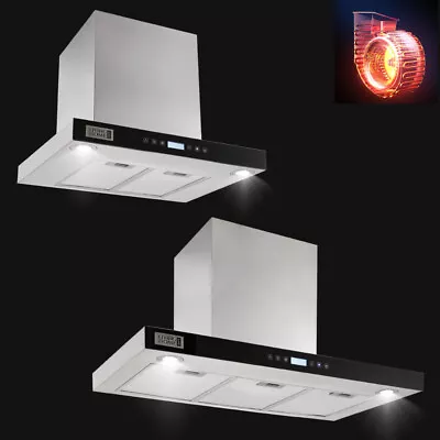 60-90cm Stainless Steel Cooker Hood Kitchen Extractor Fan With LED Touch Control • £155.95