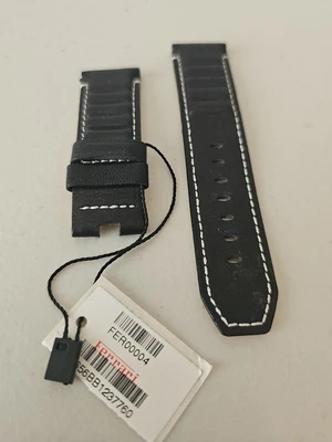 $238 • Buy Panerai Ferrari Watch 24mm OEM Black & Yellow Cashmere Leather Watch Strap NOS