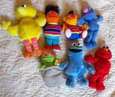 7 Sesame Street Plush Characters BIG BIRD Grouch Grover Bert Ernie ELMO COOKIE • $18