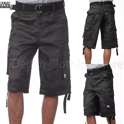 1 New Proclub Heavy Weight Thick Twill Cargo Shorts Pants Any Color Size 30 - 54 • $30.90