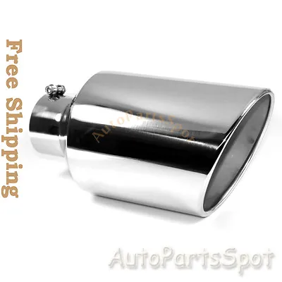 Stainless Steel Exhaust Tip 4  Inlet - 8  Outlet - 15  Long • $40.80