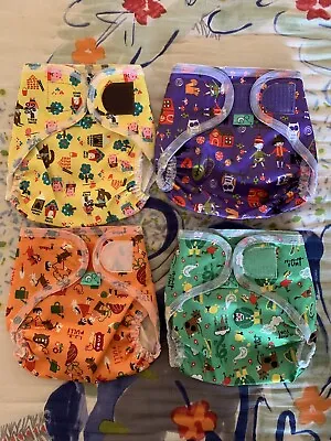 $55.99 • Buy TotsBots Flexi Wrap Fitted Diaper Covers Size 0 LOT NEW!! Eco-Friendly Green!