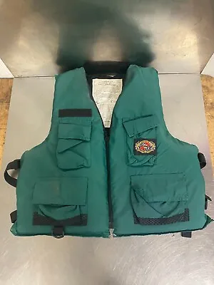 Stearns Green L/XL Fishing/Canoeing Life Jacket/Vest W/Pockets • $23