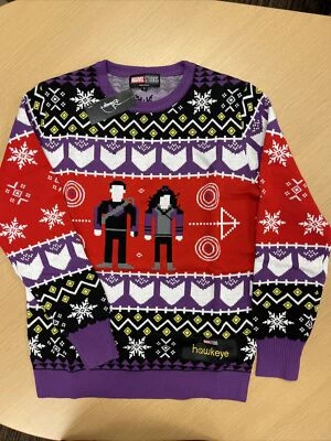 $25 • Buy Disney Marvel Studios - Hawkeye Christmas Sweater S