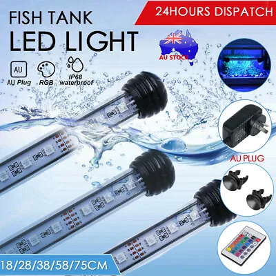 $19.49 • Buy Aquarium Fish Tank Aquarium Light LED Waterproof Full Spectrum Aqua Lamp RGB 
