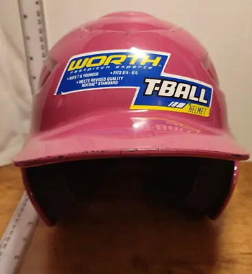 Worth T-Ball Pink Batting Helmet WTB2-R1 Fits 6 1/4-6 7/8 • $16.99