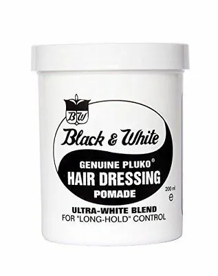 Black And White Pomade Pluko Hair Dressing Pomade - 200ml Free 48hr Tracked • £8.85