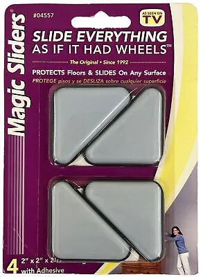 4 Magic Sliders 2 X2 X2.5  Triangle Self Adhesive Furniture Slide Wheel • $11.99