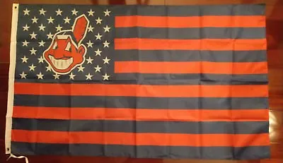 Cleveland Indians 3x5 American Flag. US Seller. Free Shipping Within The US!!! • $12.98