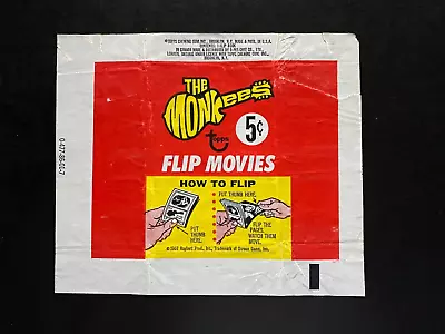 1967 Topps THE MONKEES FLIP MOVIES Trading Card 5-Cent Wax Wrapper • $9.99