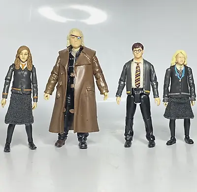 HARRY POTTER Action Figures Mad Eye Moody Harry Hermione Luna Lovegood Set • $18.50