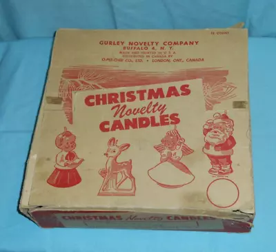 Vintage Christmas O-Pee-Chee GURLEY NOVELTY CANDLES ORIGINAL STORE DISPLAY BOX • $70