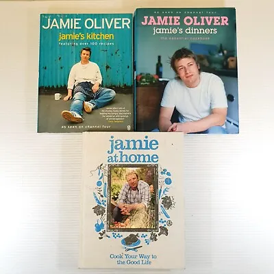 $28.99 • Buy 3 X Jamie Oliver Cookbook Bundle: Jamie's Kitchen, Dinners, At Home