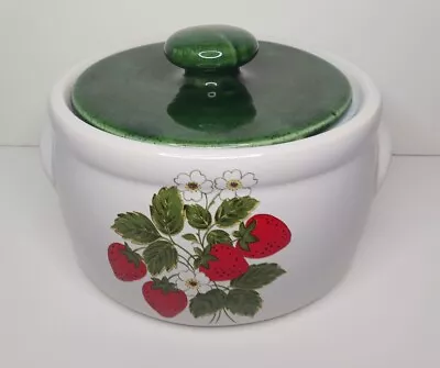 McCoy Pottery  STRAWBERRY COUNTRY  #1421 ~ Bean Pot ~ Canister Jar  • $10.49