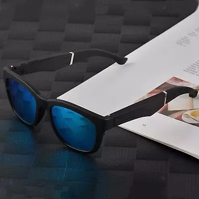 Milageto Black Audio Sunglasses Smart Bluetooth MP3 Headset Glasses • £23.29