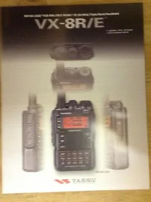 Geuine Yaesu VX8 Colour Brochure - 2 Page Double Sided - Brand New • £9.99