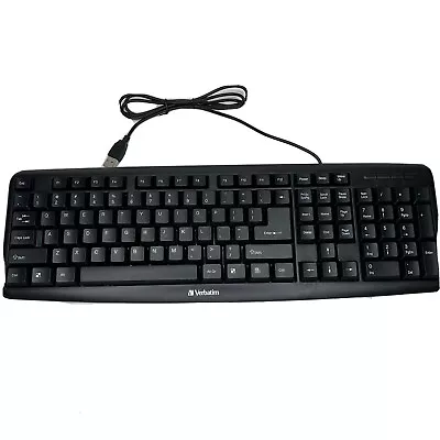 Verbatim Slimline Corded USB Keyboard - Black Model 70248 • $9.95