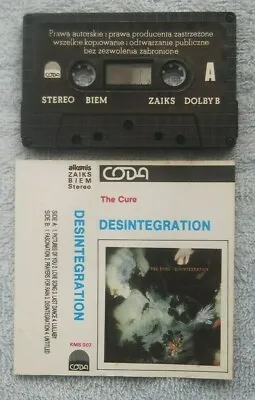 The Cure *disintegration* Euro Cassette 1989 With Print Spelling Error L@@k • $29