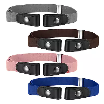 Buyless Fashion Kids Boys No Buckle Adjustable Belt Up To 30 In 4 Pack • $18.97