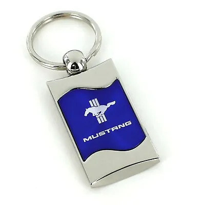 Ford Mustang TriBar Logo Key Ring (Blue) • $15.95